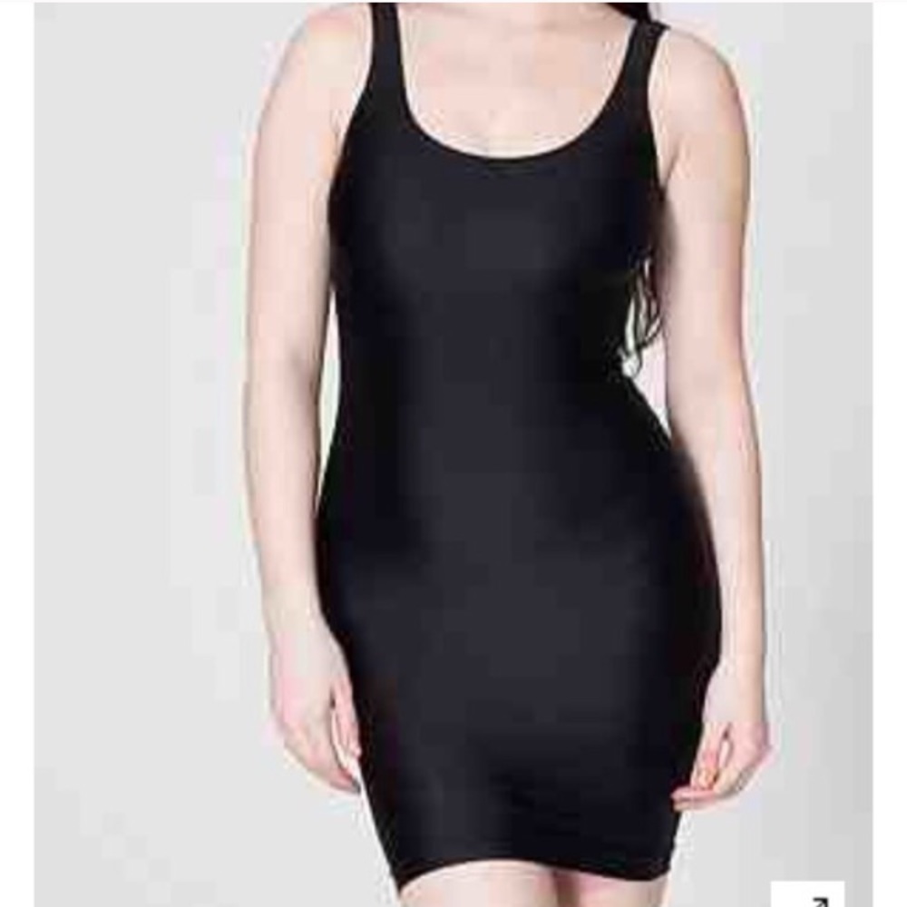 Nylon Tricot scoop back tank pencil dress