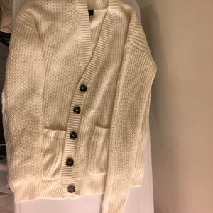 Cream Forever 21 button up cardigan