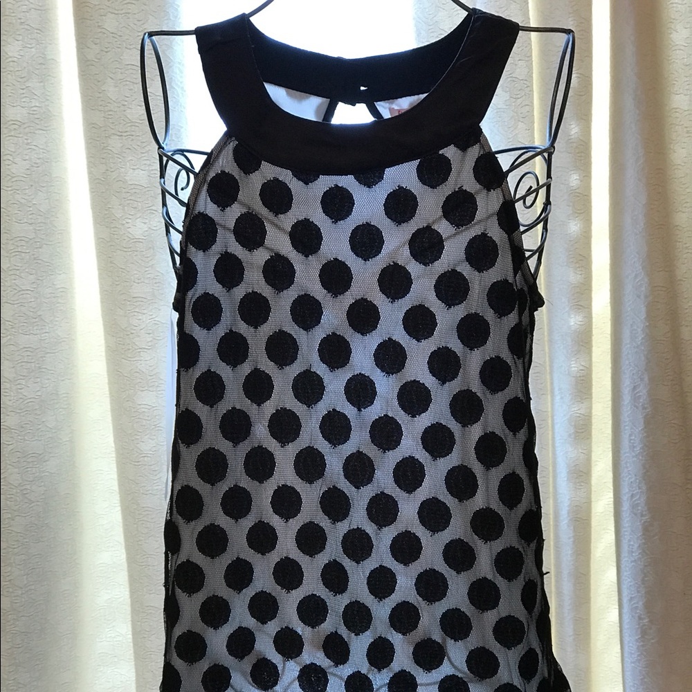 FIRE LOS ANGELES SHEER POLKA DOT BLOUSE
