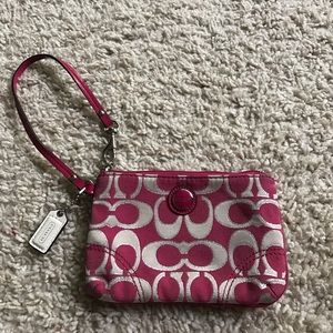 Pink Coach Wristlet