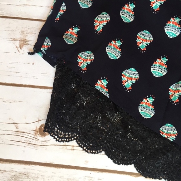 Navy & Mint Spaghetti Strap Romper - Picture 8 of 8