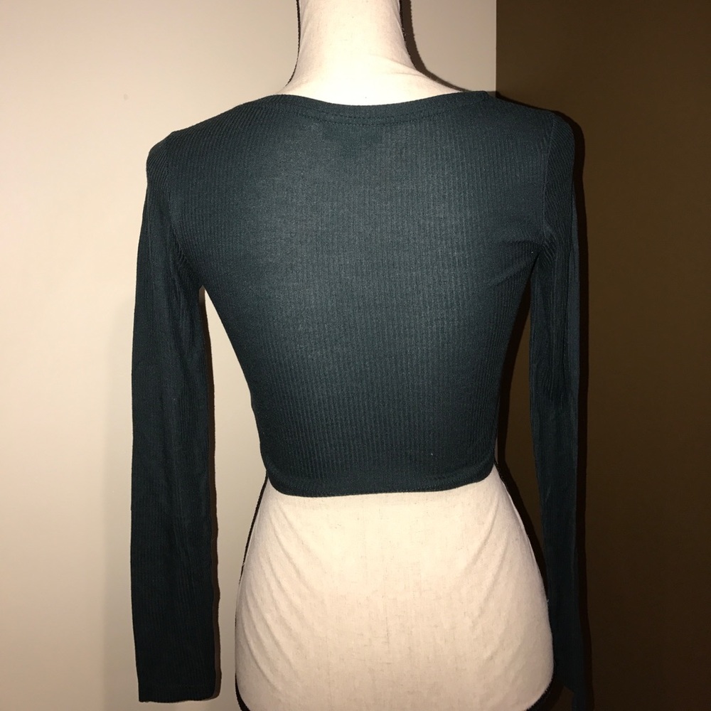 TOPSHOP ribbed crop top size US 2 - Picture 2 of 3