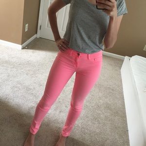 J Brand 811 Neon Pink Skinny Leg Jeans 26
