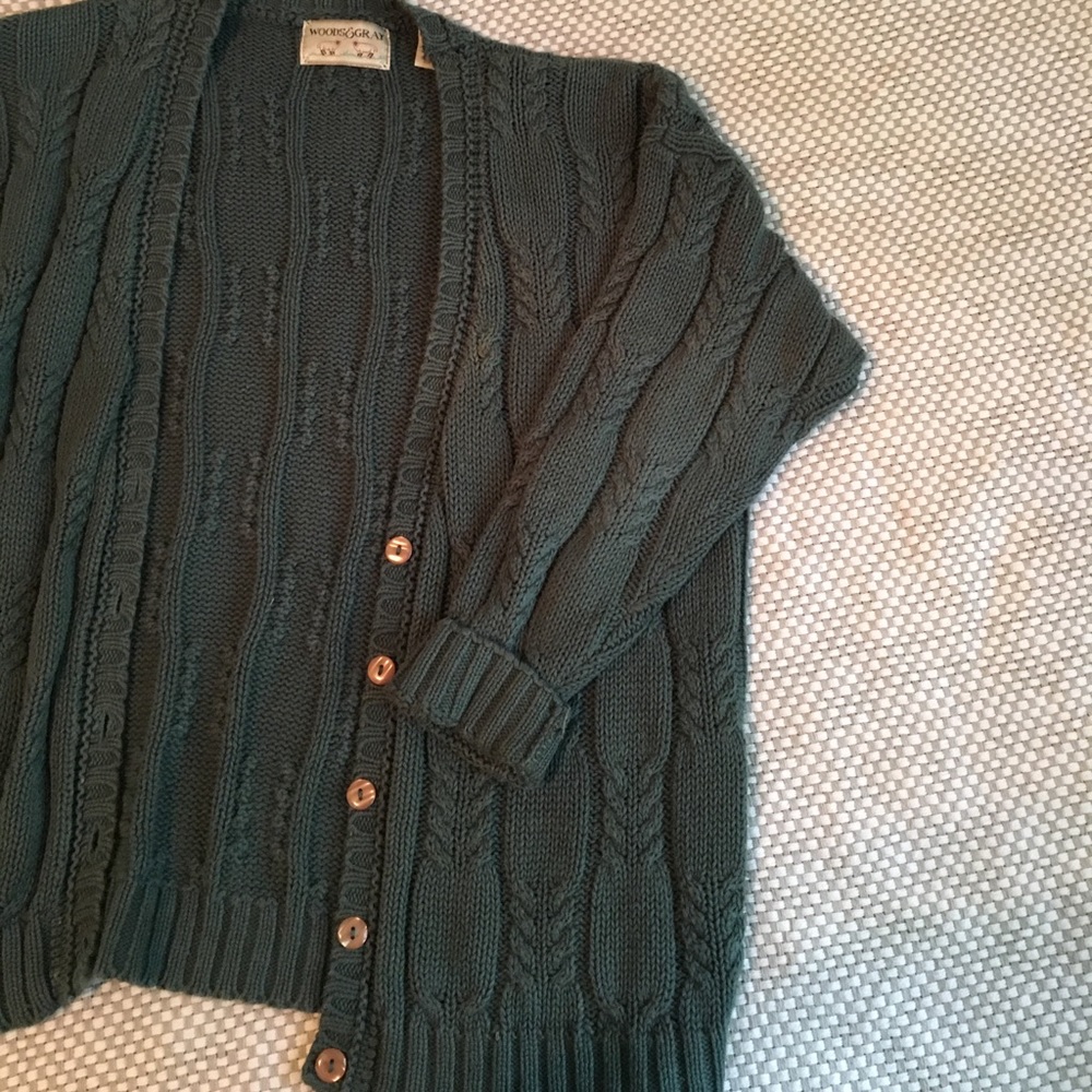 vintage style cable knit cardigan