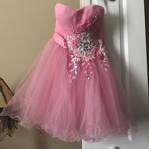 Sherri Hill Embroidered Homecoming Dress