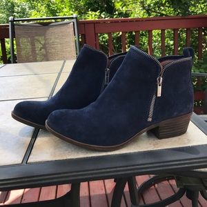 Lucky Brand Blue Suede Booties