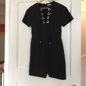 Rebecca Minkoff black lace up dress