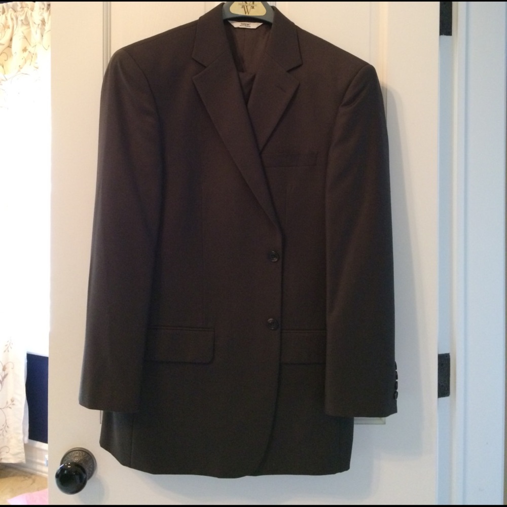 Men's Versini Suit 42R Green/Gray