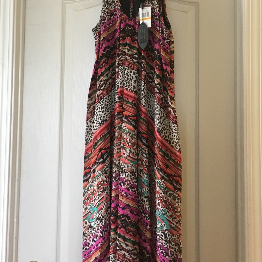 Cupio small dress summer long sheer short slip nwt