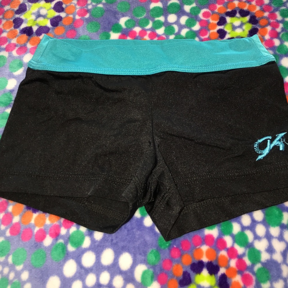 Blue and black spandex