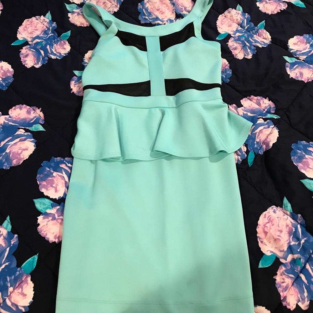 Teal knee length dress