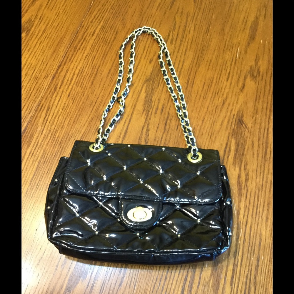 Quilted black purse