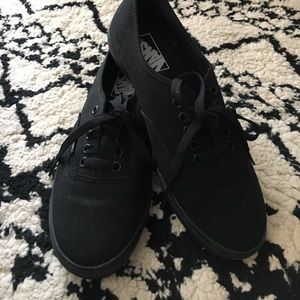 New Black/Black Authentic Vans Lo Pro Skate Shoes