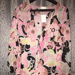 Bright women's sheer cardigan L