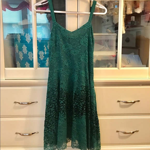 Free People Dresses & Skirts - SOLD- Free People- Green Lace Dress