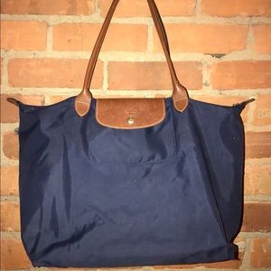 Longchamp Le Pliage Large Tote in Navy