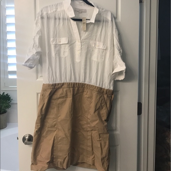 Ann Taylor Dolman Sleeve Shirt Dress - Picture 1 of 6