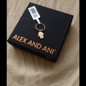 NWT Alex and Ani Gold Hand of Fatima Ring
