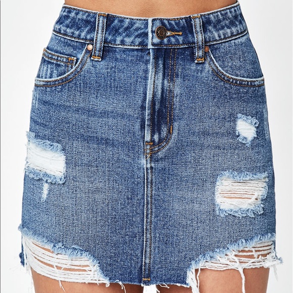 DENIM MINI SKIRT - Picture 2 of 4