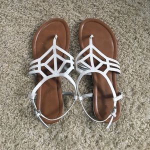White sandals
