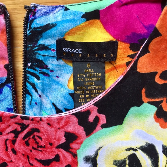 Grace Dresses Flowered Size 6 Sheath Dress - Picture 4 of 4