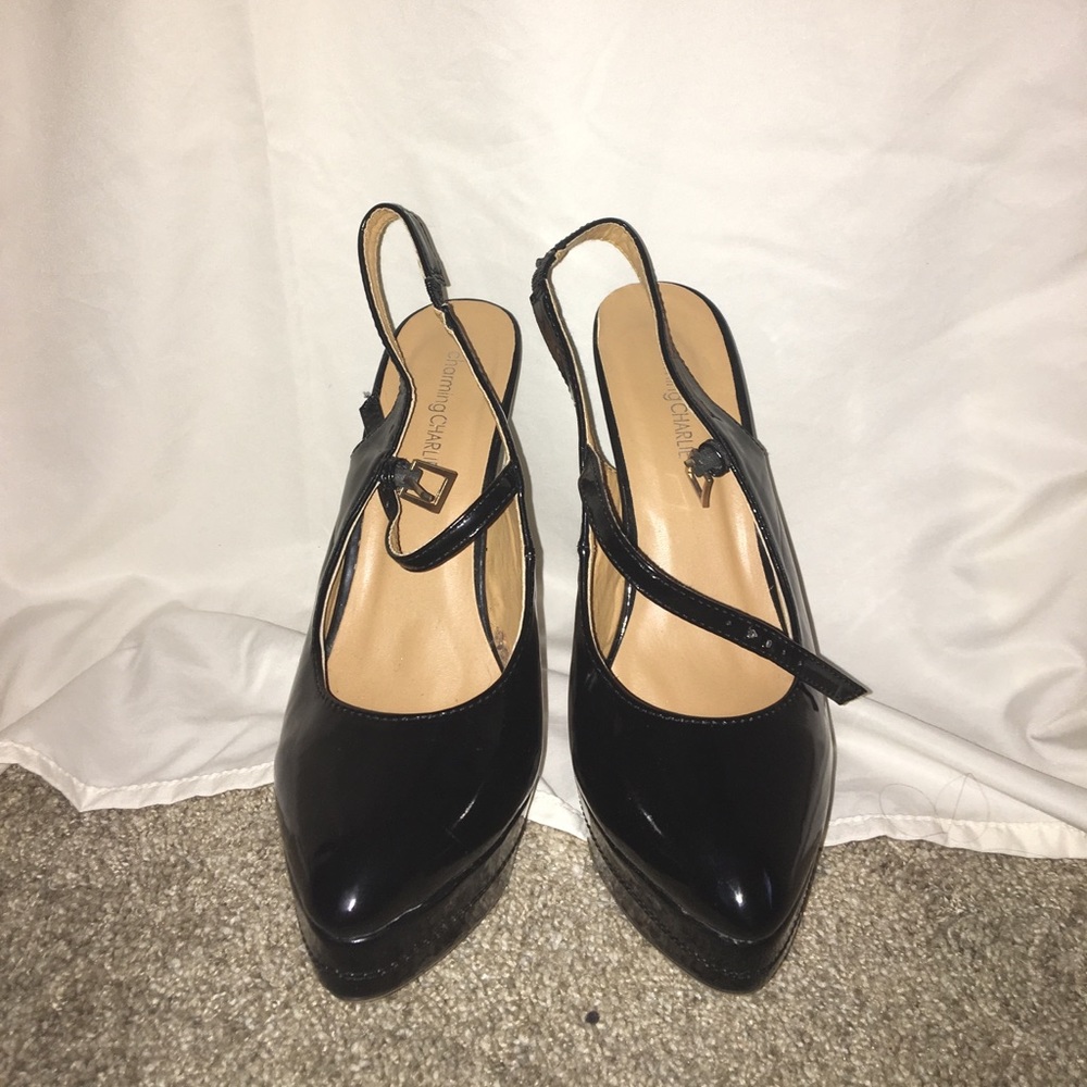 Black platform heels