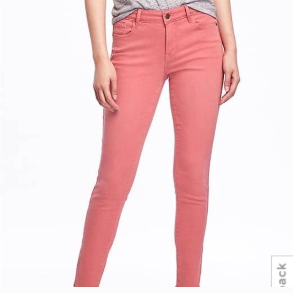 Pink rockstar skinny jeans in Tall.