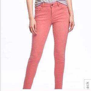 Pink rockstar skinny jeans in Tall.