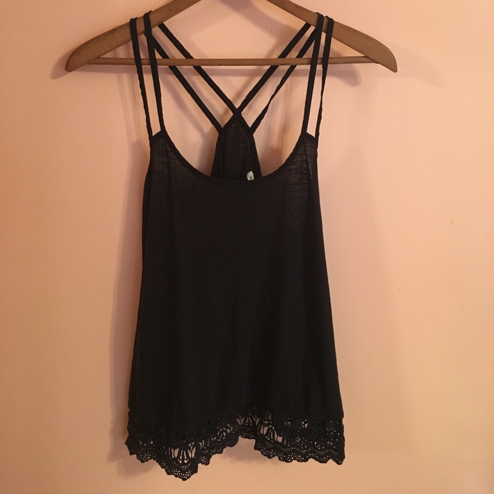 Strappy Black AE tank top