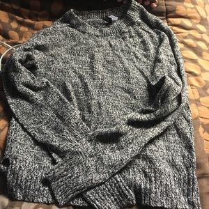 Grey and white sweater