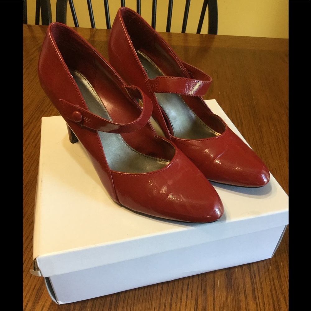 Red vintage-looking heels