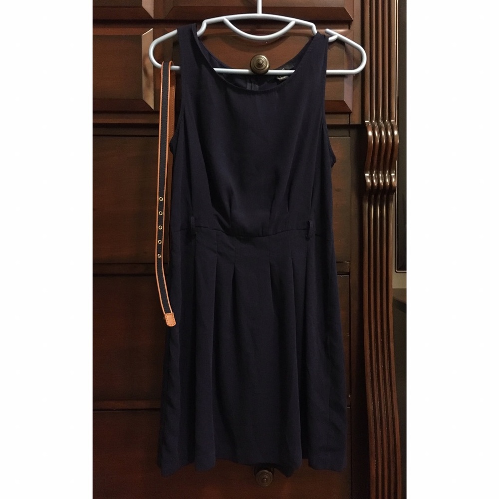Forever 21 Navy Blue Dress W. Belt
