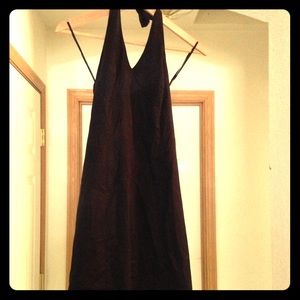 Black halter top dress