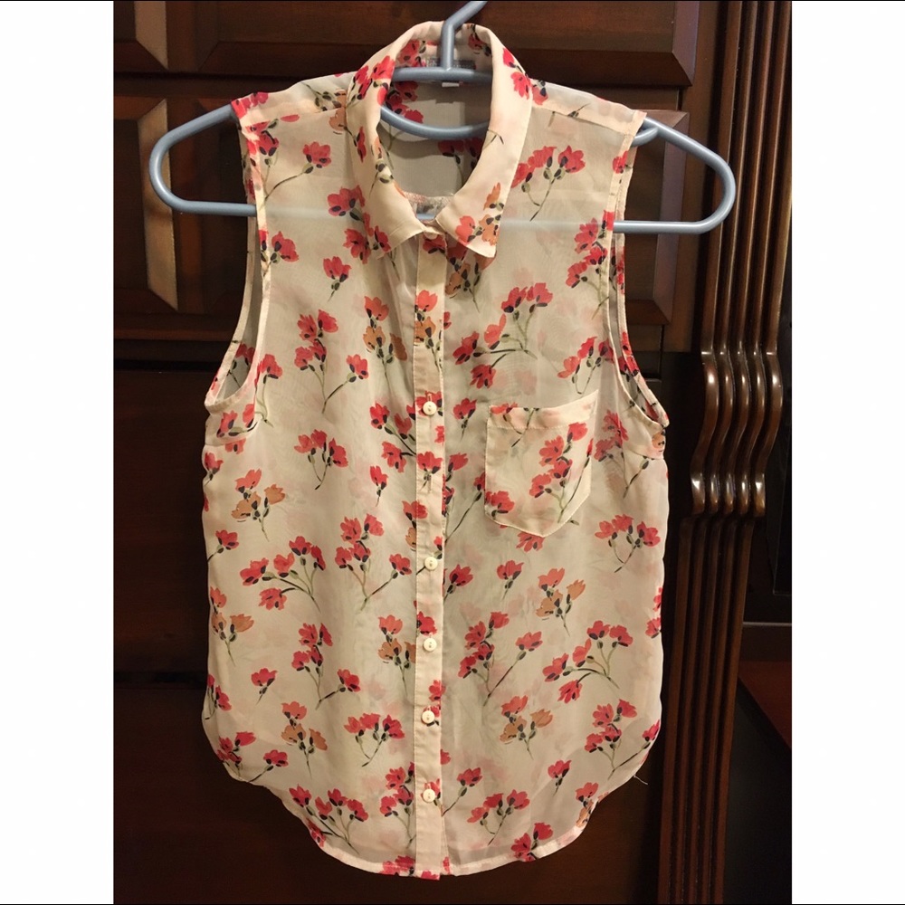 Mesh Floral Top