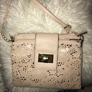 Apt 9 Nude and Gold Crossbody bag