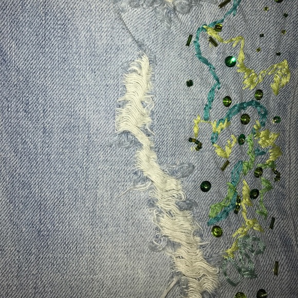 Pandora Distressed Sequin Relaxed Jeans