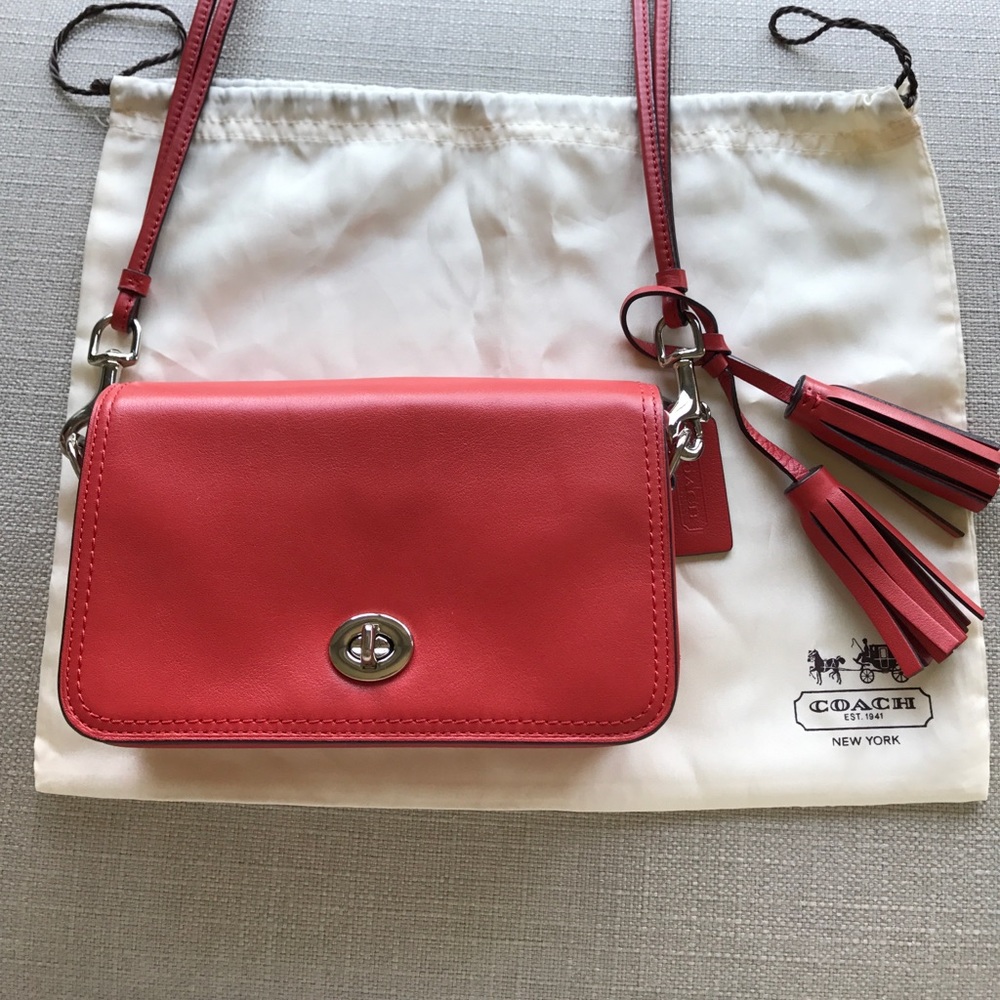 Coach Penny Flap Small Leather Shoulder Crossbody