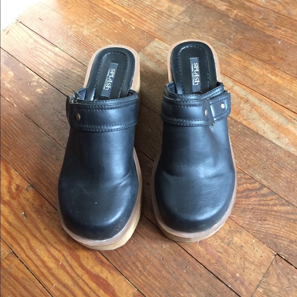 Black and Tan clogs