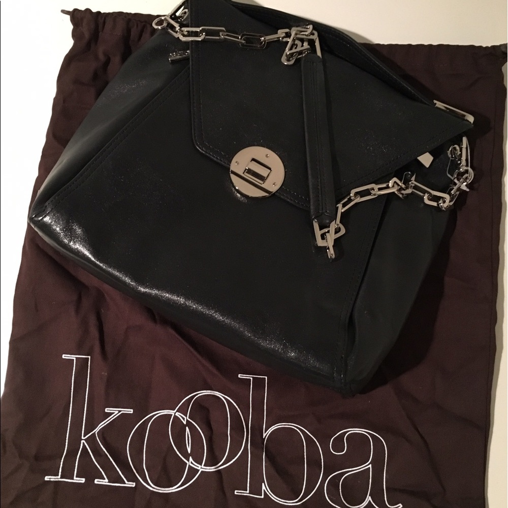 NWT black leather KOOBA purse (SRP: $495)