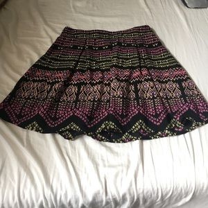 Printed circle skirt