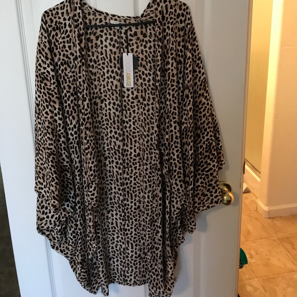 Cheetah print kimono/cardigan