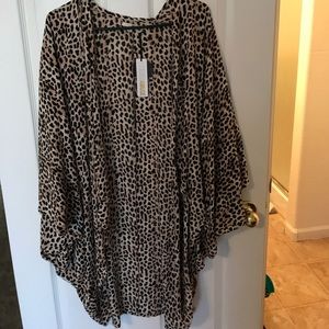 Cheetah print kimono/cardigan