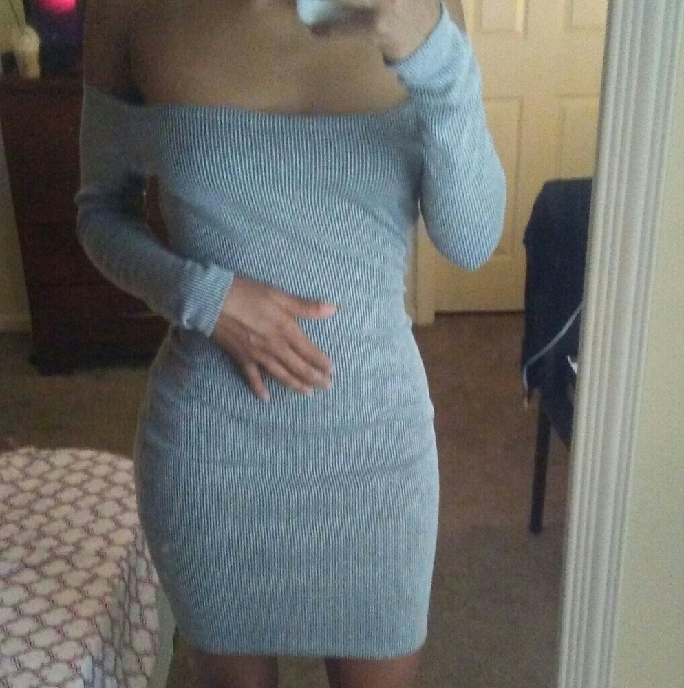 Boohoo Off-The-Shoulder Mini Dress