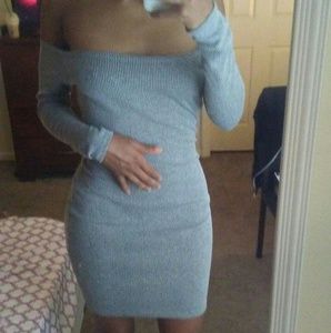 Boohoo Off-The-Shoulder Mini Dress