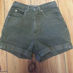Army green size 2 high waisted shorts