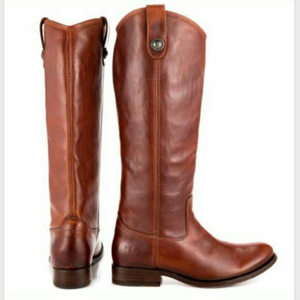 Frye Melissa Button Cognac Boot