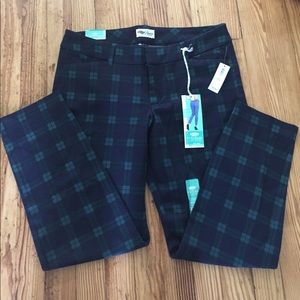 Navy & Green Plaid Pixie Pants