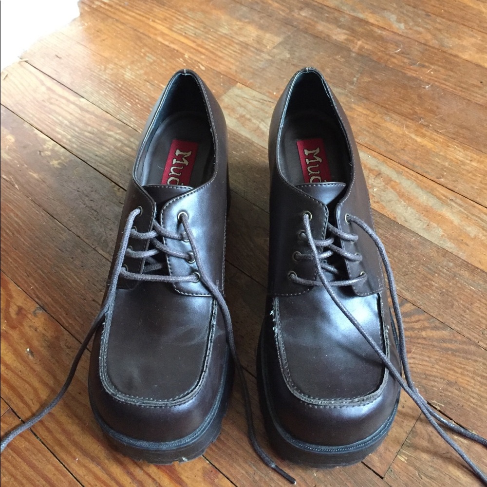 Brown mudd shoes