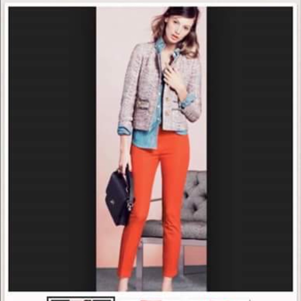 J. Crew Red Minnie twill pants