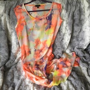 Topshop Neon Maxi Dress